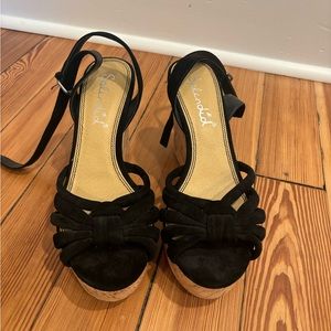 Black Splendid Wedges